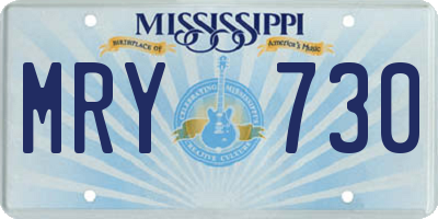 MS license plate MRY730
