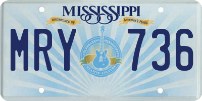 MS license plate MRY736