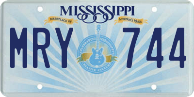 MS license plate MRY744