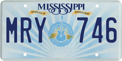 MS license plate MRY746