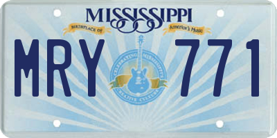 MS license plate MRY771