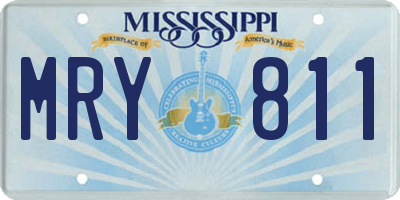 MS license plate MRY811