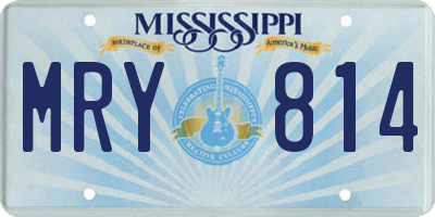 MS license plate MRY814