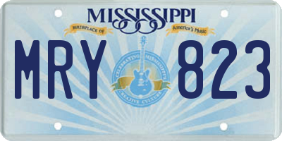 MS license plate MRY823
