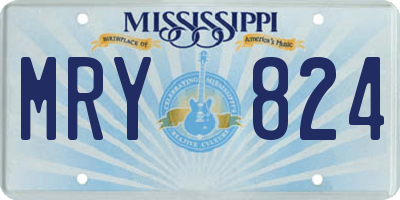 MS license plate MRY824