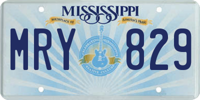 MS license plate MRY829