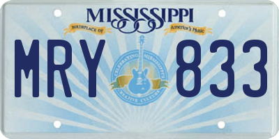 MS license plate MRY833