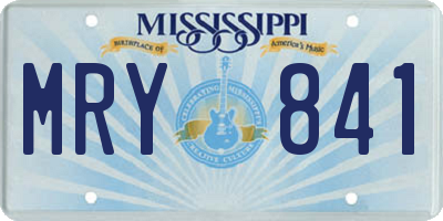 MS license plate MRY841