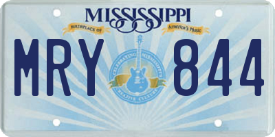 MS license plate MRY844