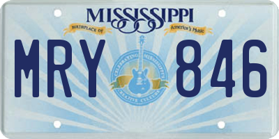 MS license plate MRY846