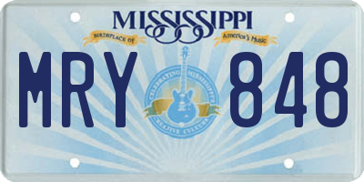 MS license plate MRY848