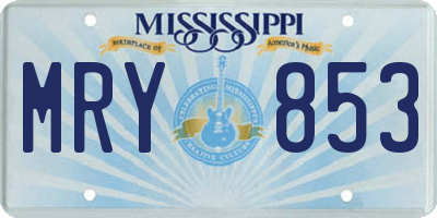 MS license plate MRY853