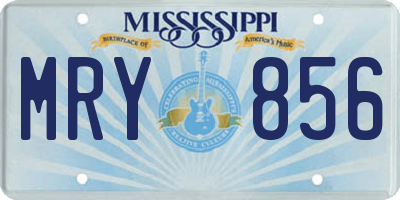 MS license plate MRY856