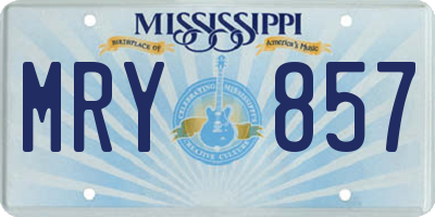 MS license plate MRY857