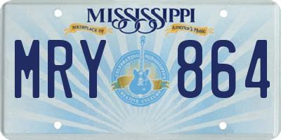 MS license plate MRY864