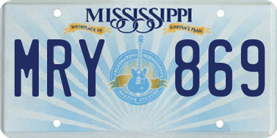 MS license plate MRY869