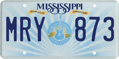 MS license plate MRY873