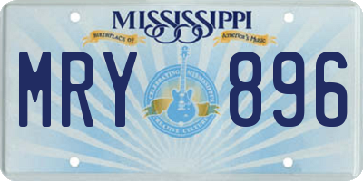 MS license plate MRY896