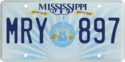 MS license plate MRY897