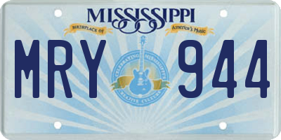 MS license plate MRY944