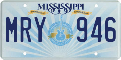 MS license plate MRY946