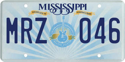 MS license plate MRZ046