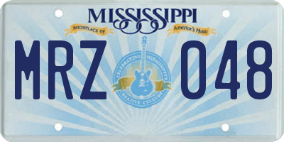 MS license plate MRZ048