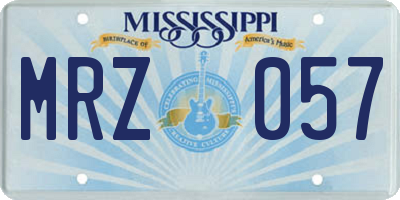 MS license plate MRZ057