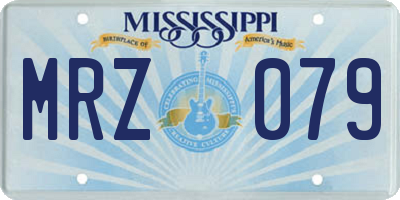 MS license plate MRZ079