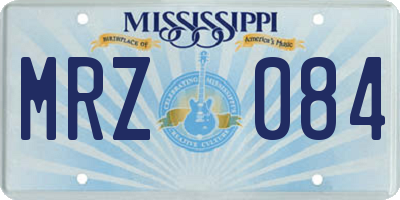 MS license plate MRZ084