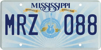 MS license plate MRZ088