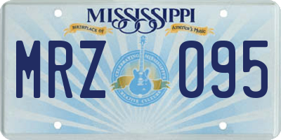 MS license plate MRZ095