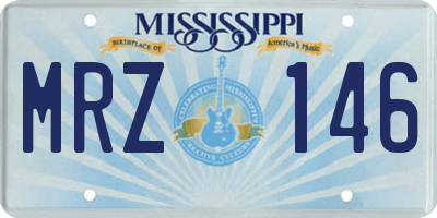 MS license plate MRZ146