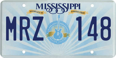 MS license plate MRZ148