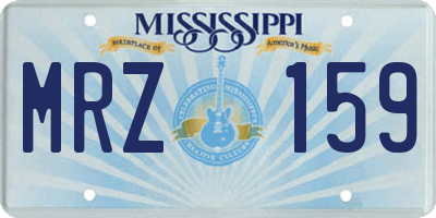MS license plate MRZ159