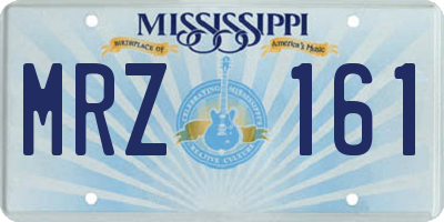 MS license plate MRZ161