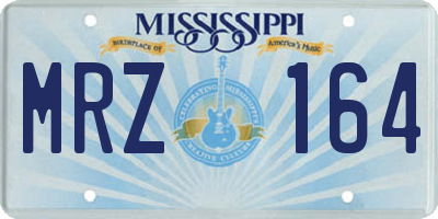 MS license plate MRZ164