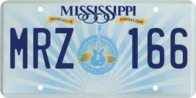 MS license plate MRZ166
