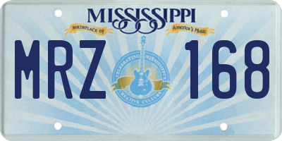 MS license plate MRZ168