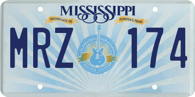 MS license plate MRZ174