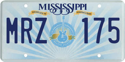MS license plate MRZ175