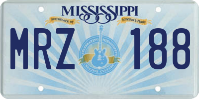 MS license plate MRZ188