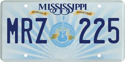 MS license plate MRZ225