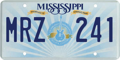 MS license plate MRZ241