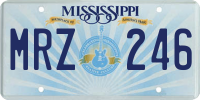 MS license plate MRZ246