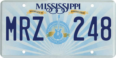 MS license plate MRZ248