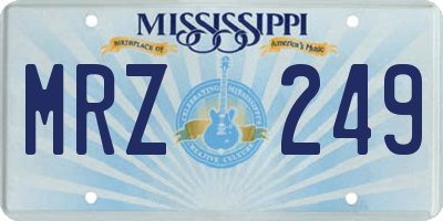 MS license plate MRZ249