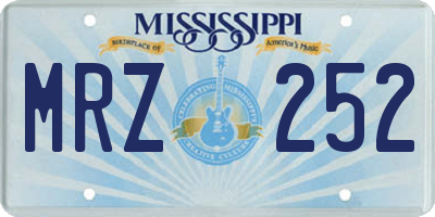 MS license plate MRZ252