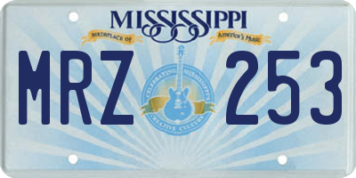MS license plate MRZ253