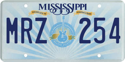 MS license plate MRZ254